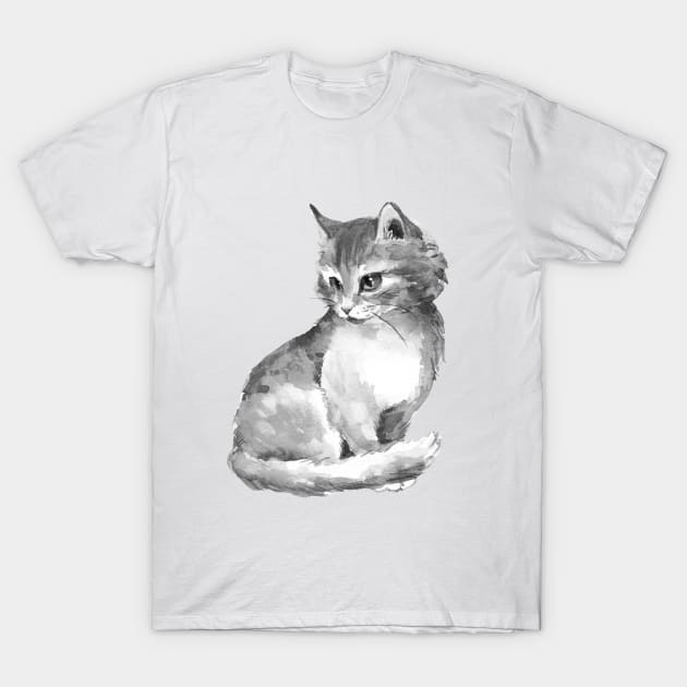 Kitten T-Shirt by Gribanessa